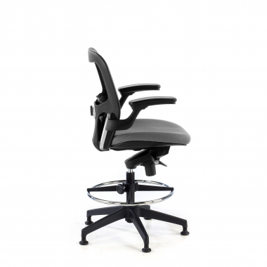 tabouret ergonomique gris tabouret de bureau maille accoudoirs fixes 6
