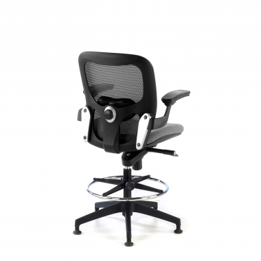 tabouret ergonomique gris tabouret de bureau maille accoudoirs fixes 8