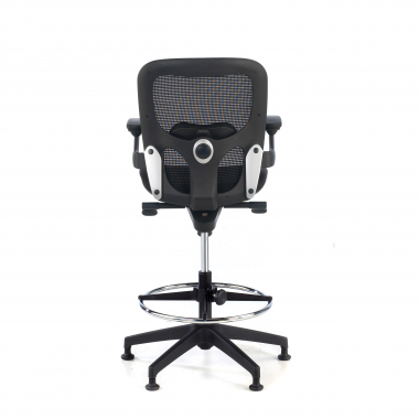 tabouret ergonomique noir tabouret de bureau maille accoudoirs fixes 7