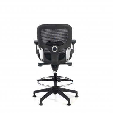tabouret ergonomique noir tabouret de bureau maille accoudoirs fixes 8