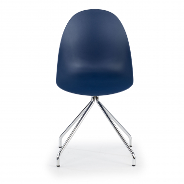 chaise de reunion bleu base pyramide plastique sans accoudoirs 3