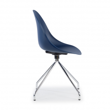 chaise de reunion bleu base pyramide plastique sans accoudoirs 4