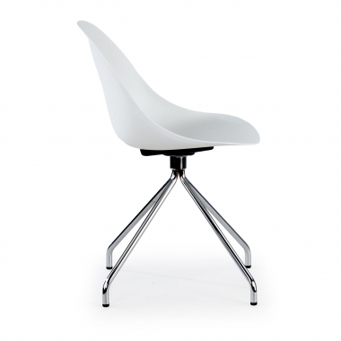 chaise de reunion blanc base pyramide plastique sans accoudoirs 4