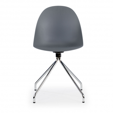 chaise de reunion gris base pyramide plastique sans accoudoirs 3