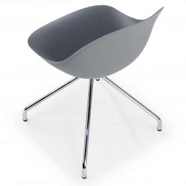 chaise de reunion gris base pyramide plastique sans accoudoirs 6