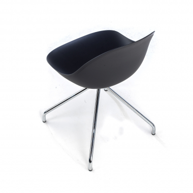 chaise de reunion noir base pyramide plastique sans accoudoirs 7