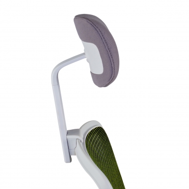 chaise de bureau blanc vert kaito maille accoudoirs mobiles appui tete 10