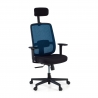 Chaise de bureau professionnelle Kaito noire avec appuie-tête