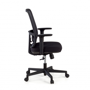 chaise de bureau noir structure noire maille accoudoirs reglables 1d soutien lombaire 4