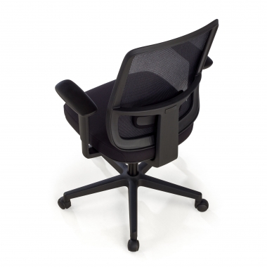 chaise de bureau noir structure noire maille accoudoirs reglables 1d soutien lombaire 8