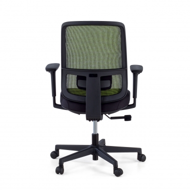 chaise de bureau vert structure noire maille accoudoirs reglables 1d soutien lombaire 8