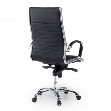 fauteuil de bureau noir cuir naturel cuir authentique accoudoirs rembourres 6
