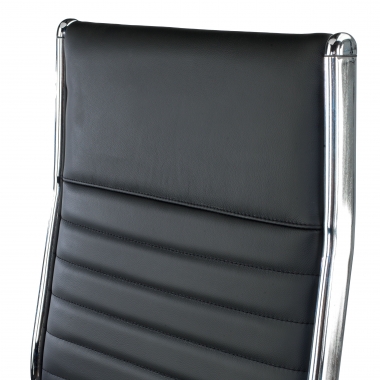 fauteuil de bureau noir cuir naturel cuir authentique accoudoirs rembourres 9