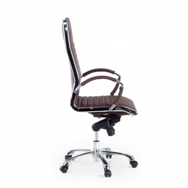 fauteuil de bureau marron cuir naturel cuir authentique accoudoirs rembourres 4