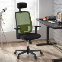 Chaise de bureau professionnelle Kaito noire avec appuie-tête