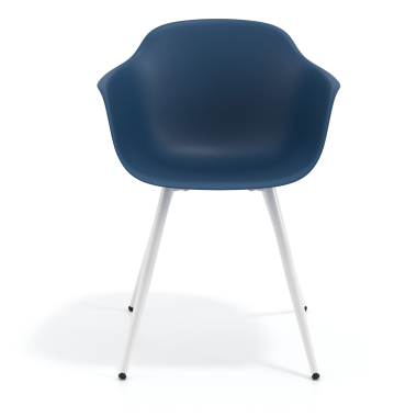 chaise de conference bleu 4 pattes plastique accoudoirs fixes 3