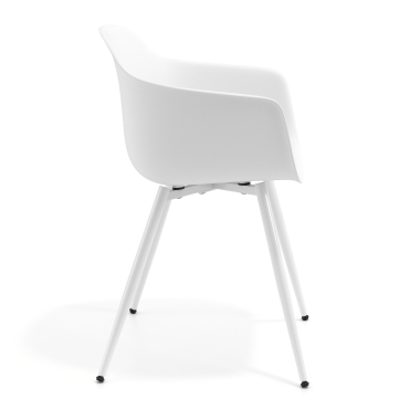 chaise de conference blanc blanc 4 pattes plastique accoudoirs fixes 4