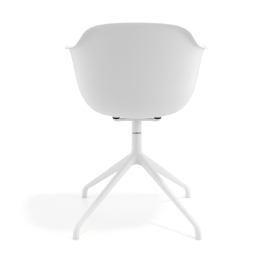 chaise de reunion blanc blanc base pyramide plastique accoudoirs fixes 5