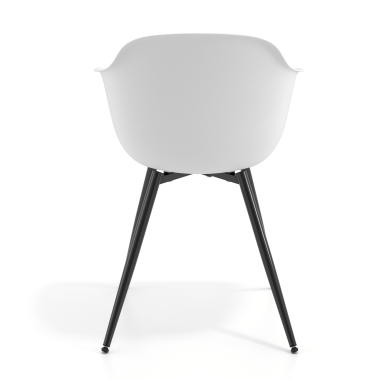 chaise de conference noir blanc 4 pattes plastique accoudoirs fixes 5