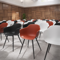 Chaise de Conférence Alice, 4 pieds, design enveloppant