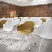 Chaise de Conférence Alice, 4 pieds, design enveloppant