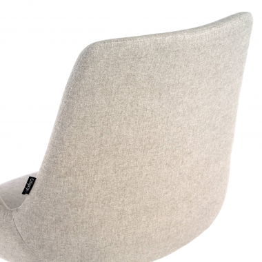 chaise de conference noir gris giratoire avec roulettes tissu accoudoirs rembourres 7