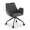 Chaise Pivotante Glamm, à roulettes, Résistante