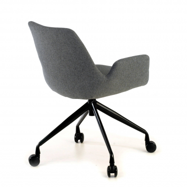 chaise de conference noir anthracite giratoire avec roulettes tissu accoudoirs rembourres 5