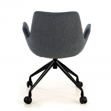 chaise de conference noir anthracite giratoire avec roulettes tissu accoudoirs rembourres 6