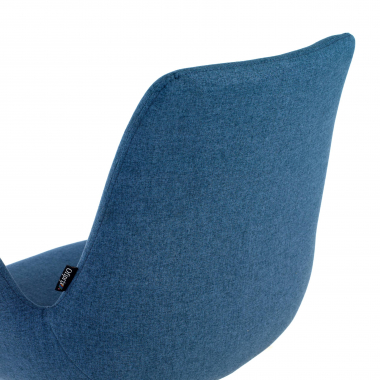 chaise de conference noir bleu pivotante tissu accoudoirs rembourres 7