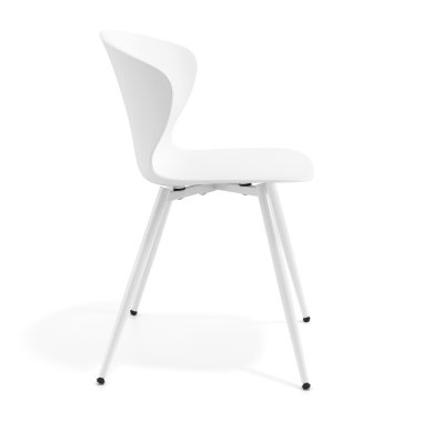 chaise de conference blanc blanc 4 pattes plastique accoudoirs fixes 4