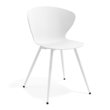 chaise de conference blanc blanc 4 pattes plastique accoudoirs fixes 1