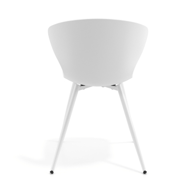chaise de conference blanc blanc 4 pattes plastique accoudoirs fixes 5