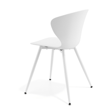 chaise de conference blanc blanc 4 pattes plastique accoudoirs fixes 6