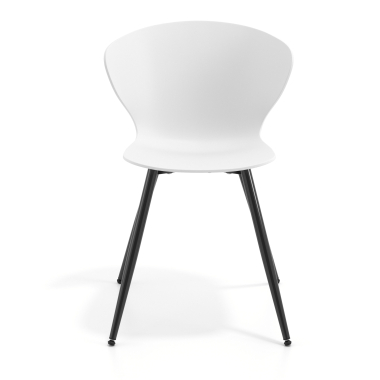 chaise de conference noir blanc 4 pattes plastique accoudoirs fixes 3