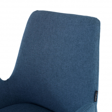 chaise de conference noir bleu 4 pattes tissu accoudoirs rembourres 7