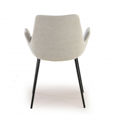chaise de conference noir gris 4 pattes tissu accoudoirs rembourres 6