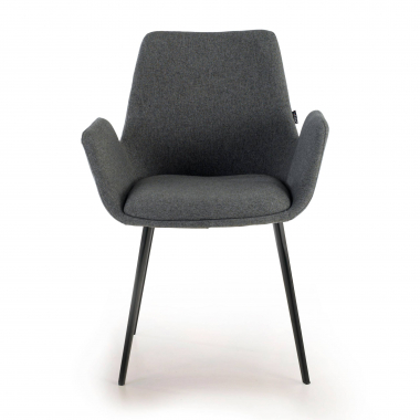 chaise de conference anthracite 4 pattes tissu accoudoirs rembourres 3