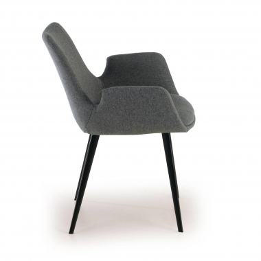 chaise de conference anthracite 4 pattes tissu accoudoirs rembourres 4