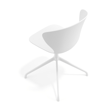 chaise de reunion blanc blanc base pyramide plastique accoudoirs fixes 7
