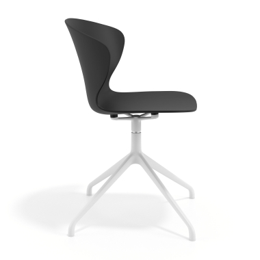 chaise de reunion blanc noir base pyramide plastique accoudoirs fixes 4