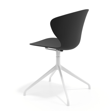 chaise de reunion blanc noir base pyramide plastique accoudoirs fixes 6