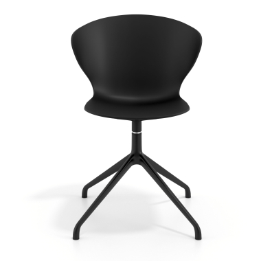 chaise de reunion noir noir base pyramide plastique accoudoirs fixes 3