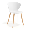 Chaise Scandinave Emily, siège ergonomique, pieds en bois