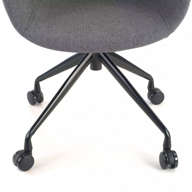 chaise de conference noir anthracite giratoire avec roulettes tissu accoudoirs rembourres 5