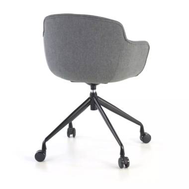 chaise de conference noir anthracite giratoire avec roulettes tissu accoudoirs rembourres 6