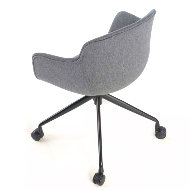 chaise de conference noir anthracite giratoire avec roulettes tissu accoudoirs rembourres 7
