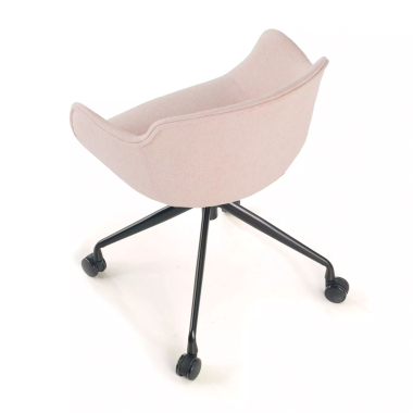 chaise de conference noir beige giratoire avec roulettes tissu accoudoirs rembourres 6