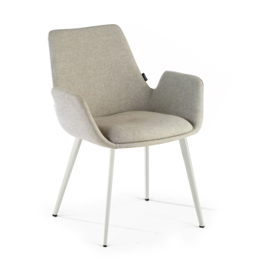 chaise de conference blanc gris 4 pattes tissu accoudoirs rembourres 1