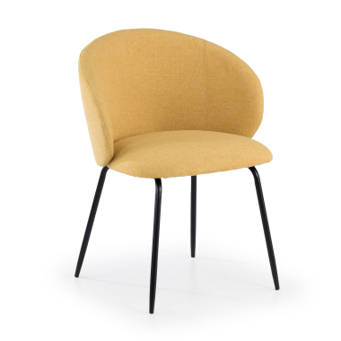 chaise de conference jaune harper tissu accoudoirs fixes 1